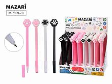 Ручка шар. MAZARI "Лапки" M-7899-70 синяя,0,7мм,цв.корп.,асс.