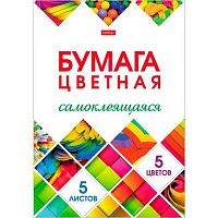 Бумага цв. самокл. А4  5л. 5цв. ХАТ "Мозаика" 24265 в папке 095652