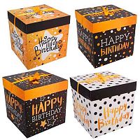 Коробка подар. КОКОС "Happy birthday" 253906 (30*30*30см),асс.