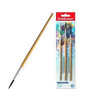 Набор кистей  3шт. EK (белка д/акварели и гуаши) 56089 блист.