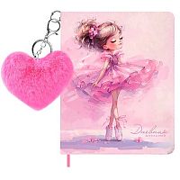 Дневник 1-11кл. ФЕНИКС тв.обл. "Балерина в кедах" 72423 кож.зам "наппа",брелок