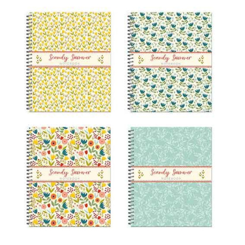 Тетрадь 96л. (клетка) 170*203 Полином спираль "Scandy Summer Pattern" 3106-96