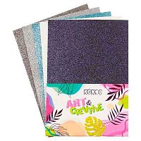 Фоамиран  5л. 5цв. 21*30см КОКОС 230914 с блёстками 1мм