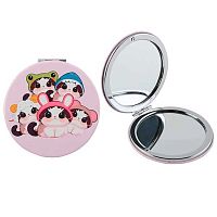 Зеркало КОКОС "Cat fun" 251877 розовый,кож.зам.,7*7см