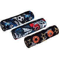 Пенал-тубус ATTOMEX 200*60*60 "Football" 7025403 (55предм.) текстил.,на молн.,асс.