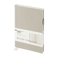 Ежедневник н/д А5 128л. BV кож.зам. "Grand" 3-774/14 серый,гибк.обл.,лин.,беж.бум.