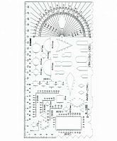 Линейка 20см СТАММ офицерская №2 (курсантская) ТТ04 печатн.шкала