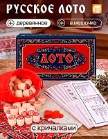 Игра настольная Рыжий кот Лото "Хохлома" ИН-7469 дерев.,полные бочонки