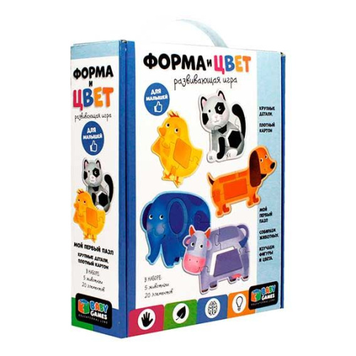 Пазлы   20 ORIGAMI Baby Games Форма и цвет "Слон и друзья" 06143