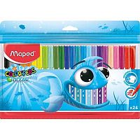 Фломастеры 24цв. MAPED "Color`Peps Ocean" 845722 суперсмыв.,заблок.пиш.уз.