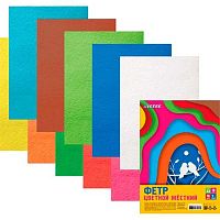 Фетр 10л.10цв. А4 deVENTE "Яркие цвета" 8113200 2мм,жёсткий