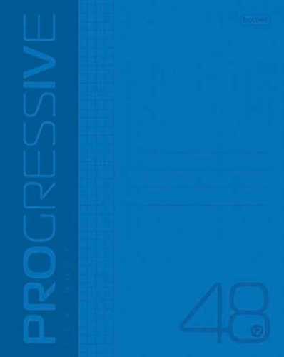 Тетрадь 48л. (клетка) ХАТ пластик.обл. "Progressive синяя"