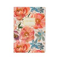 Тетрадь 40л. (клетка) BV "Цветочная феерия" 7-40-001/153  мел.карт.,мат.лам.софт-тач,беж.бум.,фольга