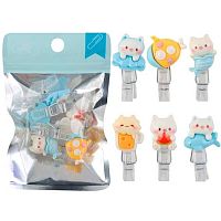 Набор прищепок пластик. КОКОС "Котики" 252649 (6шт.)