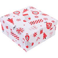 Коробка подар. НГ "Весёлый Новый Год" 17,5*17,5*8см 214-502