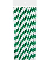 Трубочка д/коктейля "Праздник" 130-717 зелёный,6*195мм,(25шт.)