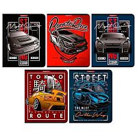 Тетрадь 48л. (клетка) КанцБиз "Гоночные машины" 14061/5 вд-лак