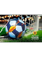 Альбом для рис. 8л. Проф-Пресс "Футбольный мяч-17" 08-7220 бл.-офсет,на скобе,асс.