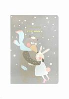 Тетрадь 40л. (клетка) BV "Обнимашки" 7-40-124 мел.карт.,беж.бум.,мат.лам.софт-тач,фольга