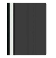 Скоросшиватель пластиковый А4 SILWERHOF 2063046 прозр.верх.лист,чёрный пластик