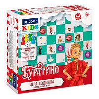 Игра-ходилка настольная ХАТ "Буратино" 36853 А3 (310*310мм),кубик+фишки
