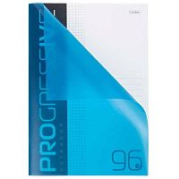 Тетрадь 96л. (клетка) А4 ХАТ пластик.обл. "Progressive синяя"