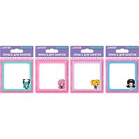 Кл.бумага д/заметок 73*74мм deVENTE  30л. "NicoNico" 2010379 п/прозр.,42г/м2,асс.