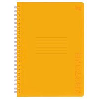 Тетрадь 48л. (клетка) BG пластик.обл. спираль силикон. "Neon. Orange" 58820