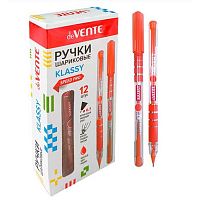 Ручка масл. шар. deVENTE "Klassy" 5073528 красная,0,7мм,игольч.након.,п/прозр.корп.,однораз.