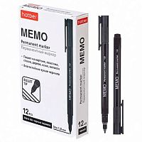 Маркер перм. ХАТ "Memo" 072612 чёрный,закругл.пиш.узел,1мм,к/к