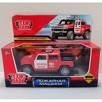 Игрушка инерц. Технопарк "Машина Внедорожник пожарная машина" металл.,11см 1911C139-R