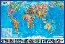 Карта настенная ГЛОБЕН "Мир Политический 1:28М" 118*80см КН045 лам. (интерактивная)