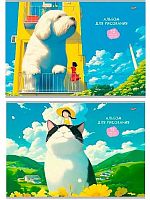 Альбом для рис.12л. Проф-Пресс "Большие пушистые питомцы" 12-7276 бл.-офсет,на скобе,асс.