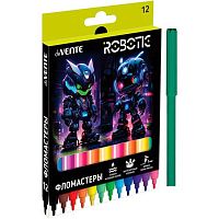 Фломастеры 12цв. deVENTE "Robotic" 5081533 вент.колп.,к/к/подвес