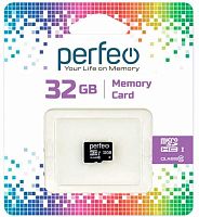 Карта памяти microSD32Гб Perfeo Class 10 без адаптера