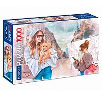 Пазлы 1000 ХАТ А2 "Девушка с собачкой" 23826