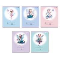 Тетрадь 12л. (клетка) SVETOCH "Волшебные крылышки" Т168 (01407) блёстки