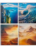 Тетрадь 48л. (клетка) Проф-Пресс спираль "Вдохновляющая природа" 48-8568 дв.обл.,цв.мел.карт.