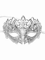 Маска карнавал. ФЕНИКС "Шоу в серебре" 82047 полипроп.,лента д/крепл.на голове,16*10*6,5см