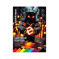 Картон цв. глянц. А4 10л.10цв. EK "Mine Block" 65628 склейка