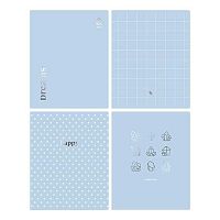Тетрадь 80л. (клетка) BG "Blue&silver" 11943 тисн.фольг.