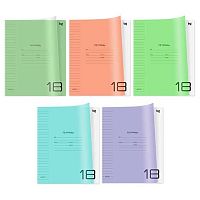 Тетрадь 18л. (линейка) BG пластик.обл. "UniTone. MIX" 08933