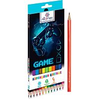 Карандаши 12цв. ATTOMEX "Game" 5022616 шестигр.,М,гриф.2,65мм,к/к