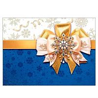 Конверт д/подарочного сертификата НГ "Бант на синем" 5.0001612