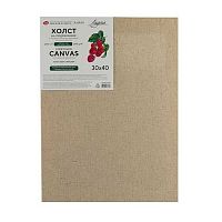 Холст грунт. акрил. на подрамнике 30*40см ЗХК "Ладога" 2473103 лён55%,хлоп.45%,280г/м2,мелк.зерн.