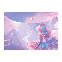 Папка-конверт на кнопке А5 КОКОС "Magic ballerina" 251318 непрозр.с рис.,пластик,150мкм