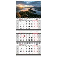 Календарь кварт. 2027г. BG "Рассвет" 390937 бег.,3-х бл.,3гр.,29,5*66см,65г/м2
