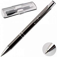 Ручка подар. авт. шар. Fiorenzo 180985/4 синяя,0,7мм,серый кроп.,пластик.футляр