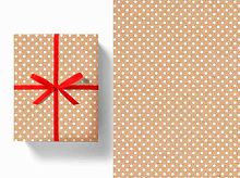 Бумага упак. 100*70см Микрос "Горох белый" Ч43328 (1лист в рулоне),крафт,78гр/м2