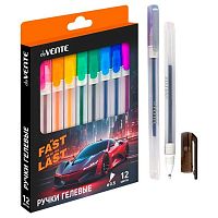 Набор гел. ручек 12цв. deVENTE "Fast or Last" 5051530 прозр.-мат.корп.,0,5мм,к/к